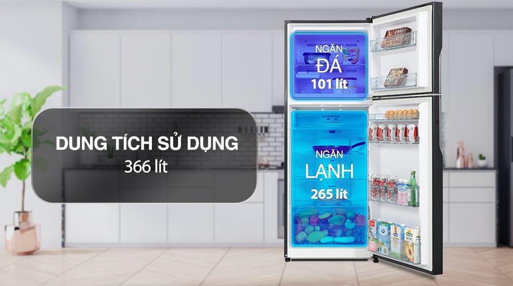 Tủ lạnh Hitachi Inverter 366 lít R-FVX480PGV9 GBK - hình 2