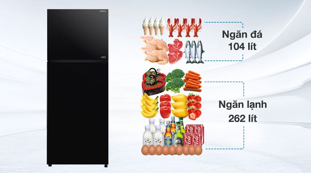 Tủ lạnh Hitachi Inverter 390 lít R-FVY510PGV0 GBK - hình 2