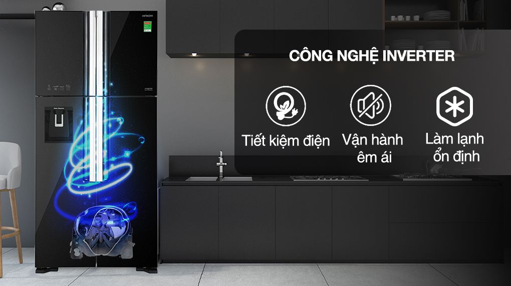 Tủ lạnh Hitachi Inverter 540 lít R-FW690PGV7 GBK - hình 3