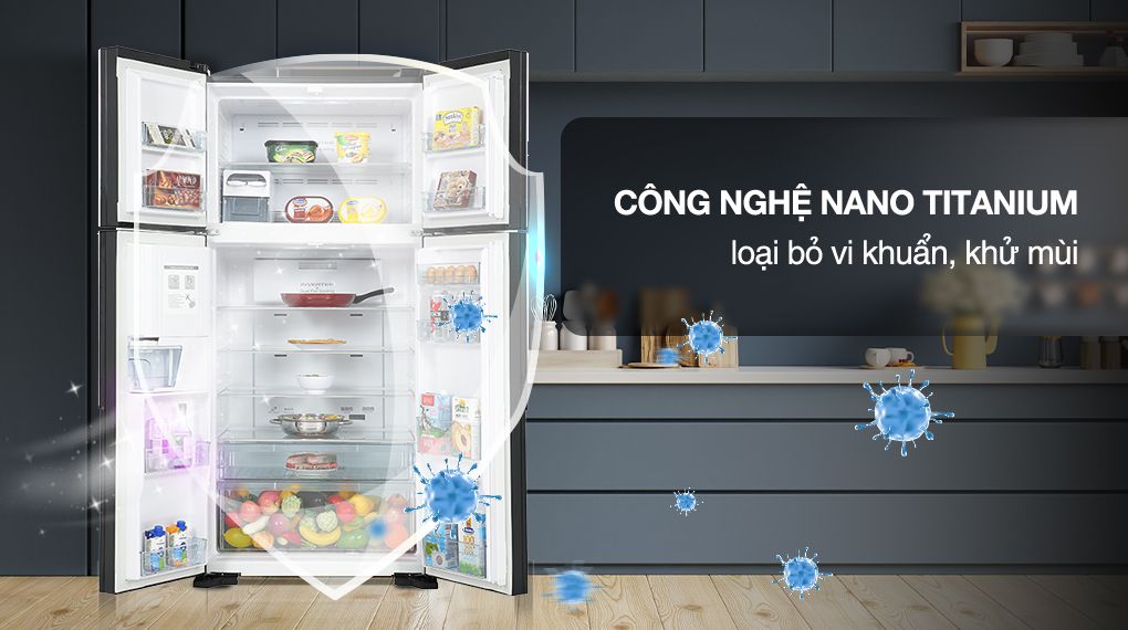 Tủ lạnh Hitachi Inverter 540 lít R-FW690PGV7 GBK - hình 5