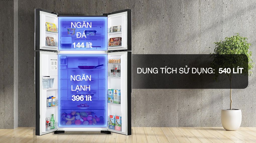 Tủ lạnh Hitachi Inverter 540 lít R-FW690PGV7X GBK - hình 2