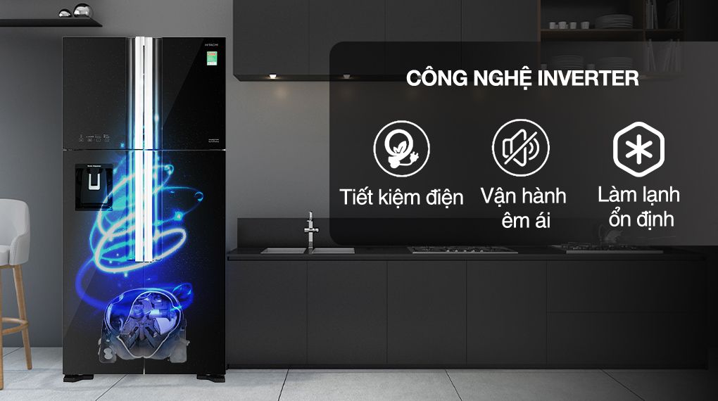 Tủ lạnh Hitachi Inverter 540 lít R-FW690PGV7X GBK - hình 3