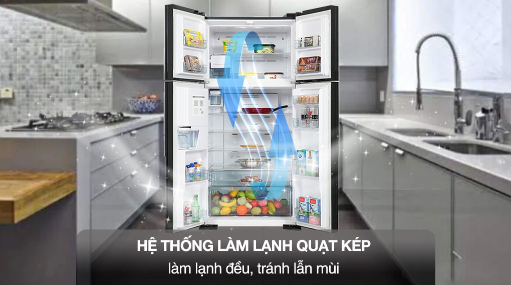 Tủ lạnh Hitachi Inverter 540 lít R-FW690PGV7X GBK - hình 4
