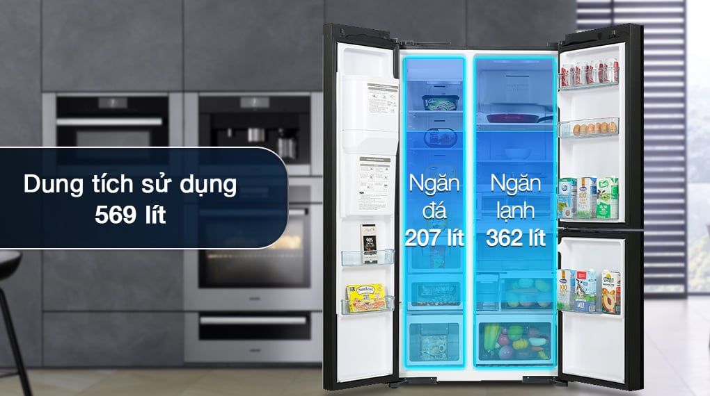 Tủ lạnh Hitachi Inverter 569 lít R-MX800VGV0 GBK - hình 2