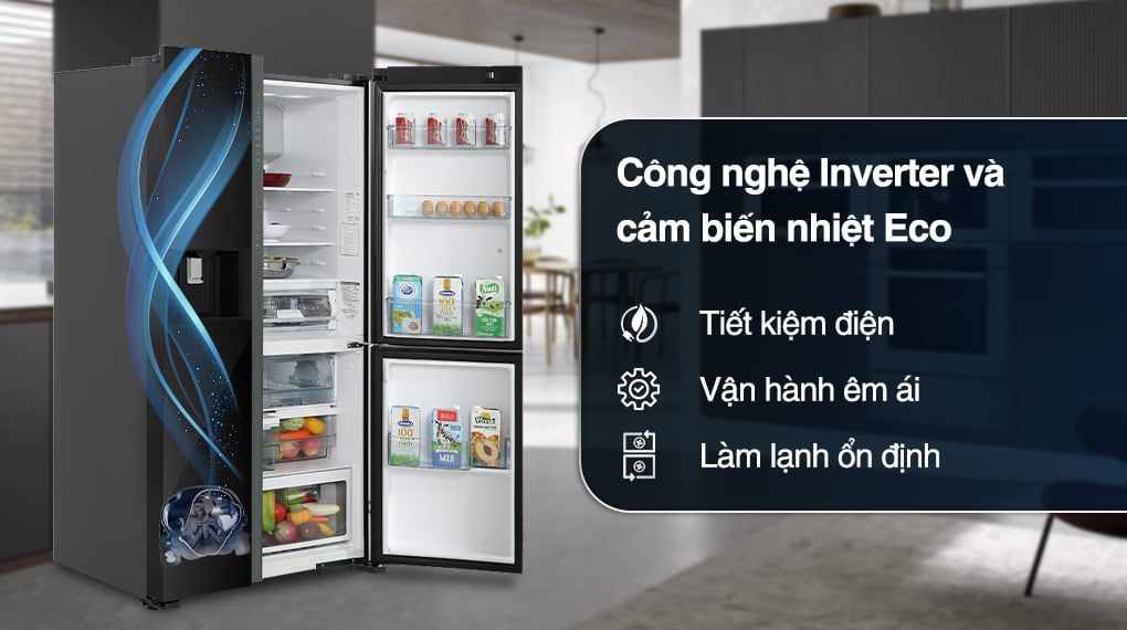 Tủ lạnh Hitachi Inverter 569 lít R-MX800VGV0 GBK - hình 4