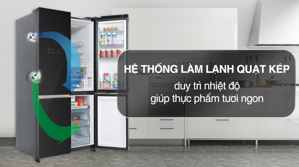 Tủ lạnh Hitachi Inverter 569 lít Multi Door R-WB640VGV0 GBK - hình 4