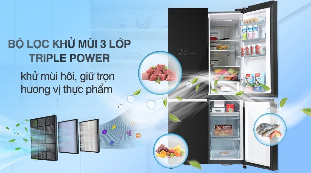 Tủ lạnh Hitachi Inverter 569 lít Multi Door R-WB640VGV0 GBK - hình 5