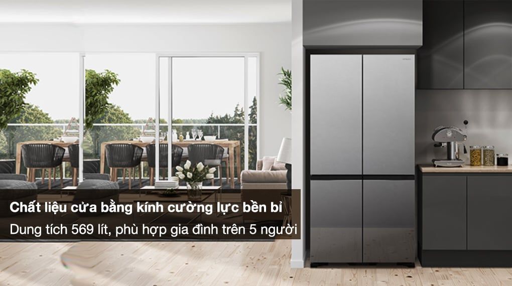 Tủ lạnh Hitachi Inverter 569 lít R-WB640VGV0X MIR - hình 1
