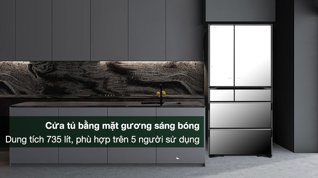 Tủ lạnh Hitachi Inverter 735 lít Multi Door R-ZX740KV X - hình 1