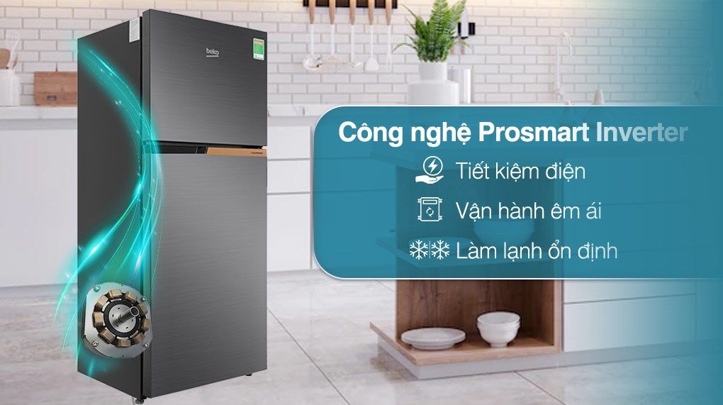 Tủ lạnh Inverter 189 lít Beko RDNT201I50VK - hình 3