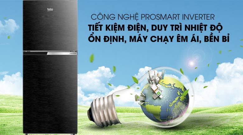Tủ lạnh Inverter 230 lít Beko RDNT251I50VWB - hình 3