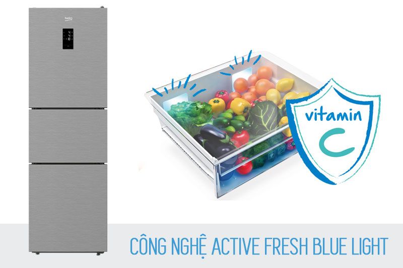 Tủ lạnh Inverter 290 lít Beko RTNT290E50VZX - hình 5