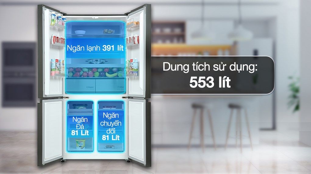 Tủ lạnh Inverter 553 lít Beko GNO51651GBVN - hình 2