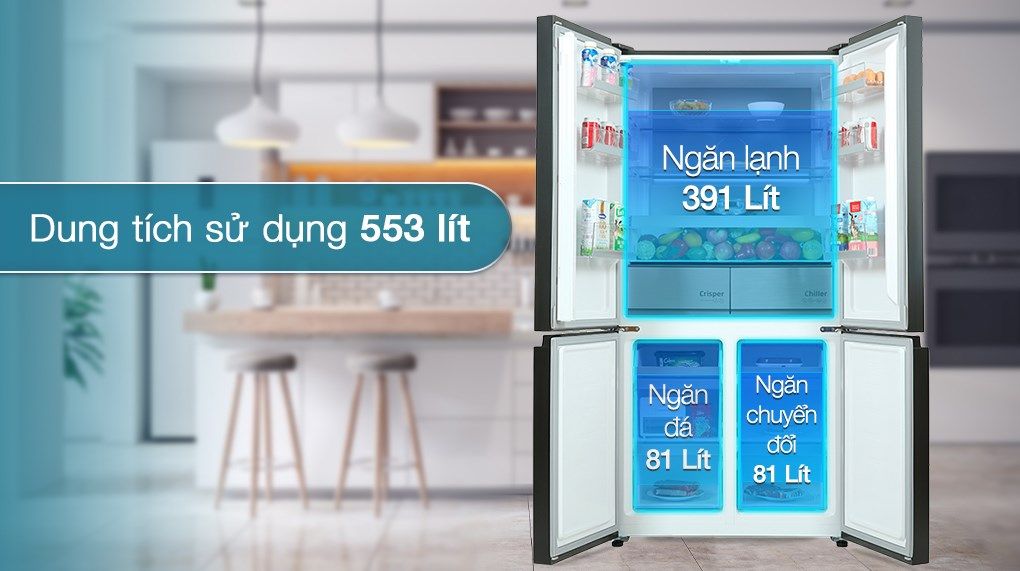 Tủ lạnh Inverter 553 lít Beko GNO51651KVN - hình 2