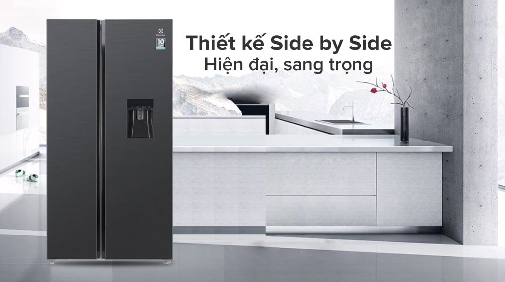 Tủ lạnh Inverter UltimateTaste 700 side by side 571 lít Electrolux ESE6141A-BVN - hình 1