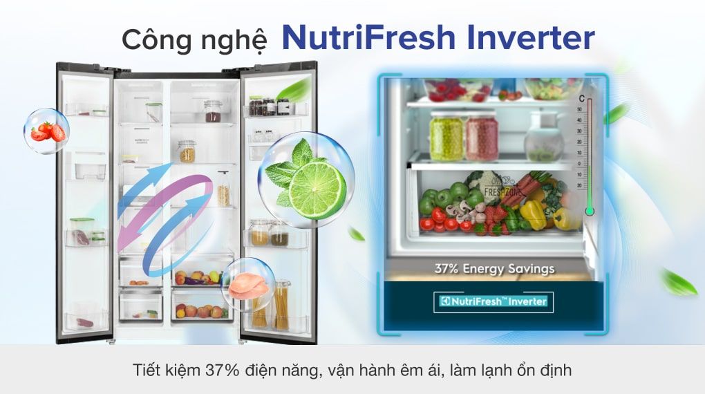 Tủ lạnh Inverter UltimateTaste 700 side by side 571 lít Electrolux ESE6141A-BVN - hình 5
