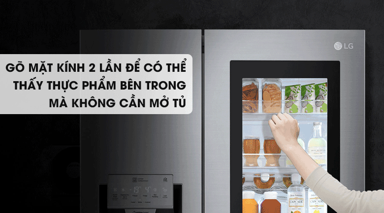Tủ lạnh LG Inverter 601 lít Side By Side InstaView Door-in-Door GR-X247JS (trưng bày) - hình 2