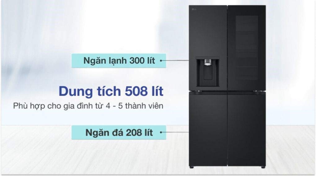 Tủ Lạnh LG Inverter 508 Lít LFI50BLMAI - hình 2
