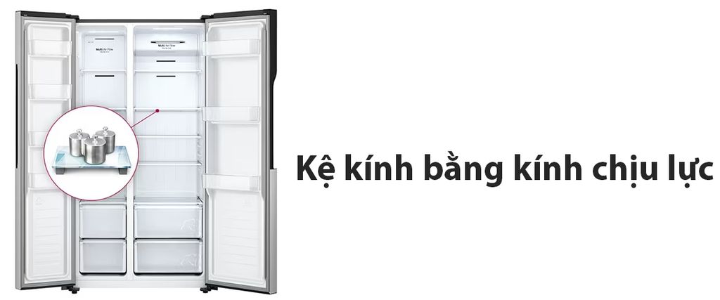Tủ Lạnh LG Inverter 519 Lít GR-B256JDS - hình 3