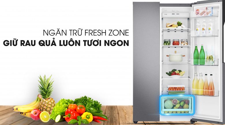 Tủ lạnh LG Inverter 613 lít GR-B247JDS - hình 3