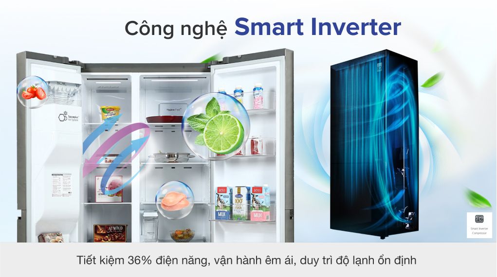 Tủ lạnh LG Inverter 635 Lít GR-D257JS - hình 4