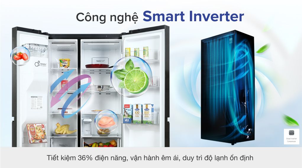 Tủ lạnh LG Inverter 635 lít Side By Side GR-D257MC - hình 4