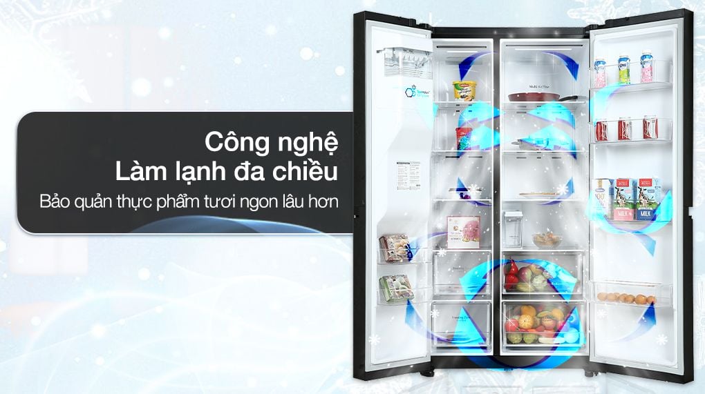 Tủ lạnh LG Inverter 635 lít Side By Side GR-D257WB - hình 4
