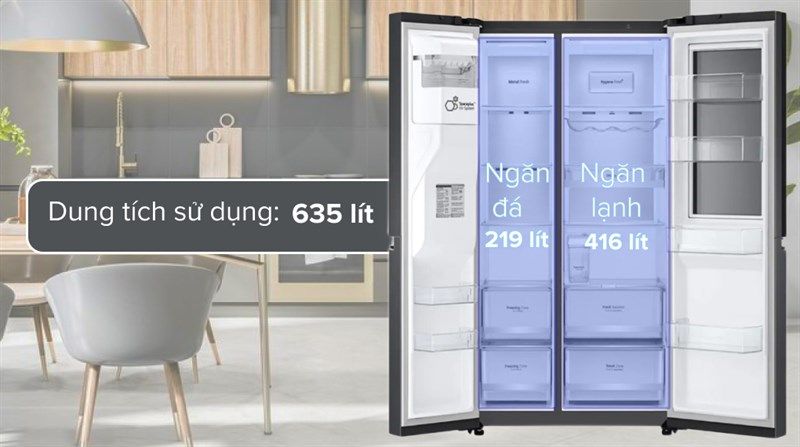 Tủ Lạnh LG Inverter 635 Lít GR-G257BL - hình 2