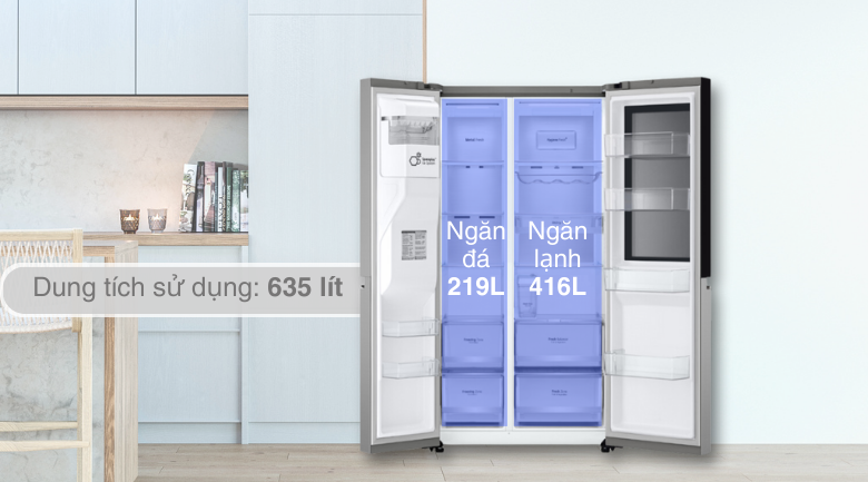 Tủ Lạnh LG Inverter 635 Lít GR-G257SV - hình 2