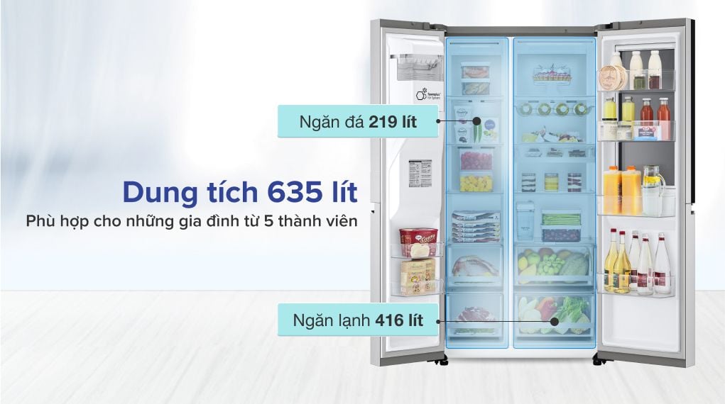 Tủ lạnh LG Inverter 635 Lít GR-X257JS - hình 2
