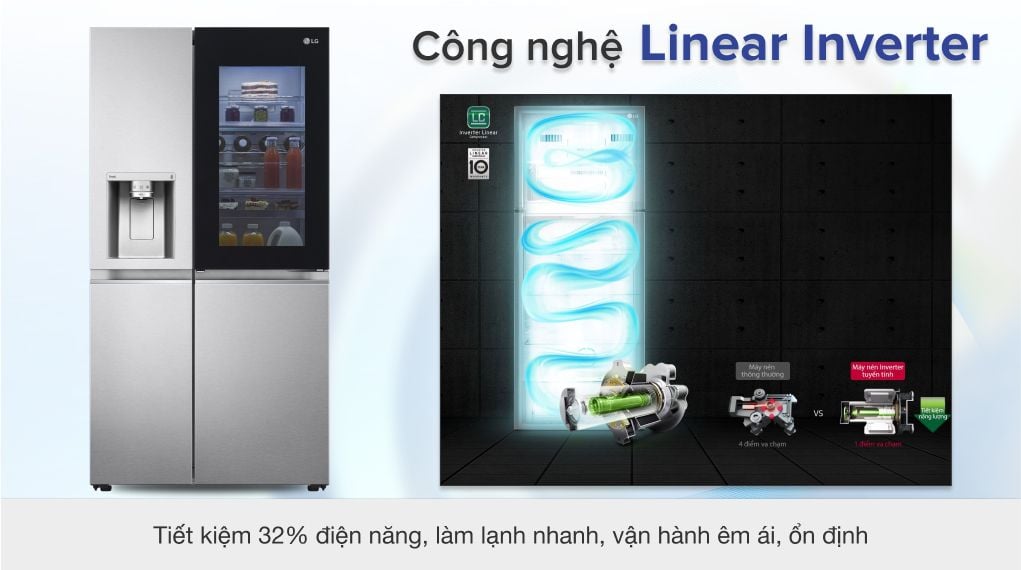 Tủ lạnh LG Inverter 635 Lít GR-X257JS - hình 4