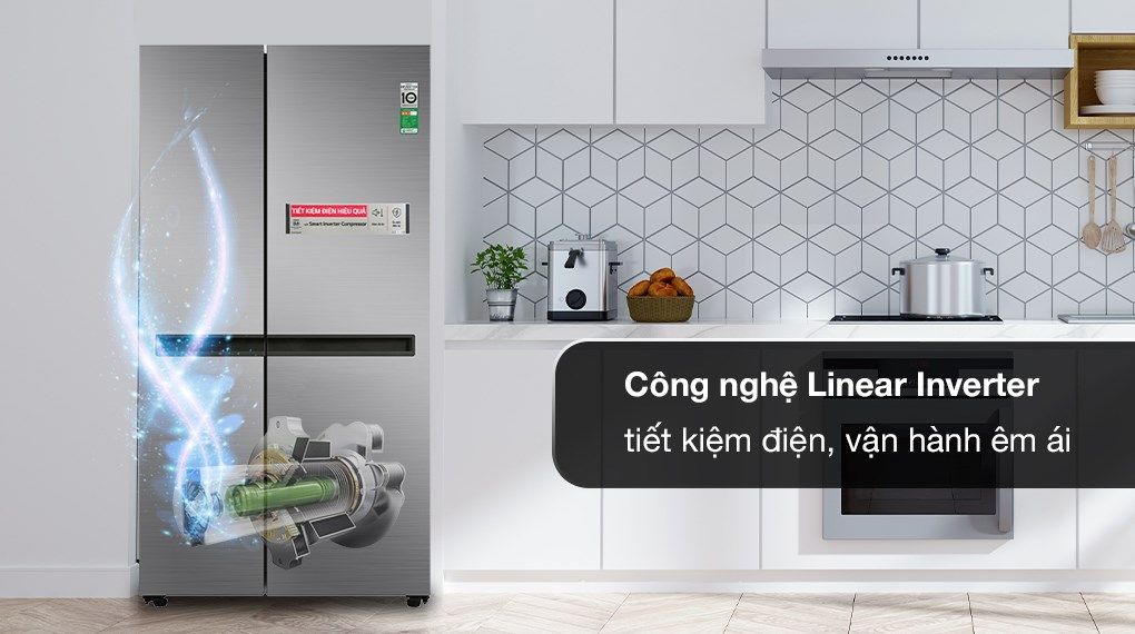 Tủ lạnh LG Inverter 649 Lít GR-B257JDS - hình 3