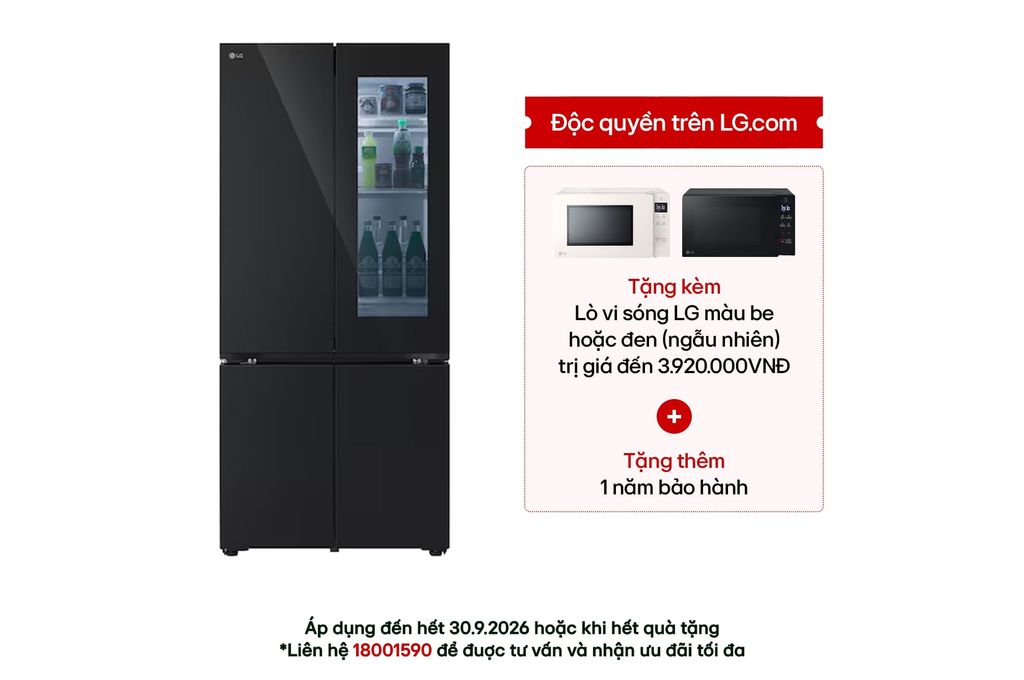 Tủ lạnh LG French Door mặt gương màu đen 617L LFB61BLGAI - hình 1