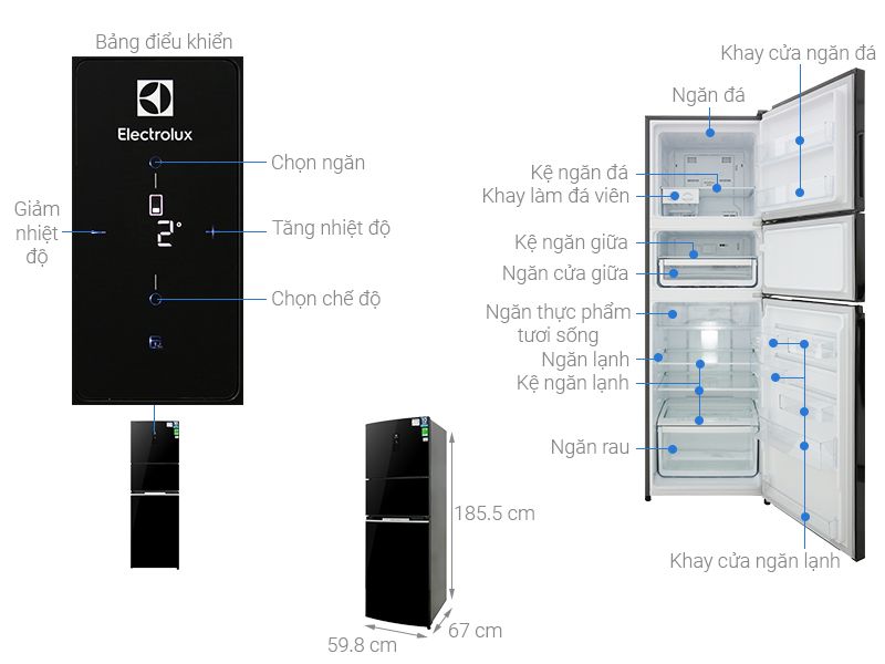 Tủ Lạnh Model Mới Electrolux EME3700H-H - hình 1