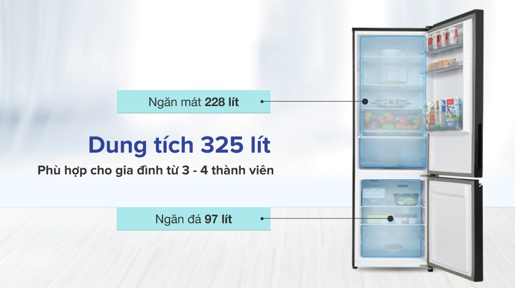 Tủ lạnh Panasonic Inverter 325 lít NR-BC361VGMV - hình 3