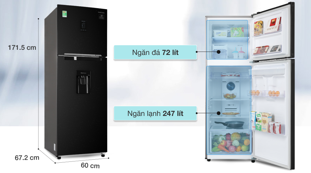 Tủ lạnh Samsung Inverter 319 lít RT32K5932BU/SV - hình 1