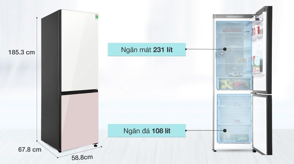 Tủ lạnh Samsung Inverter 339 lít RB33T307055/SV - hình 3
