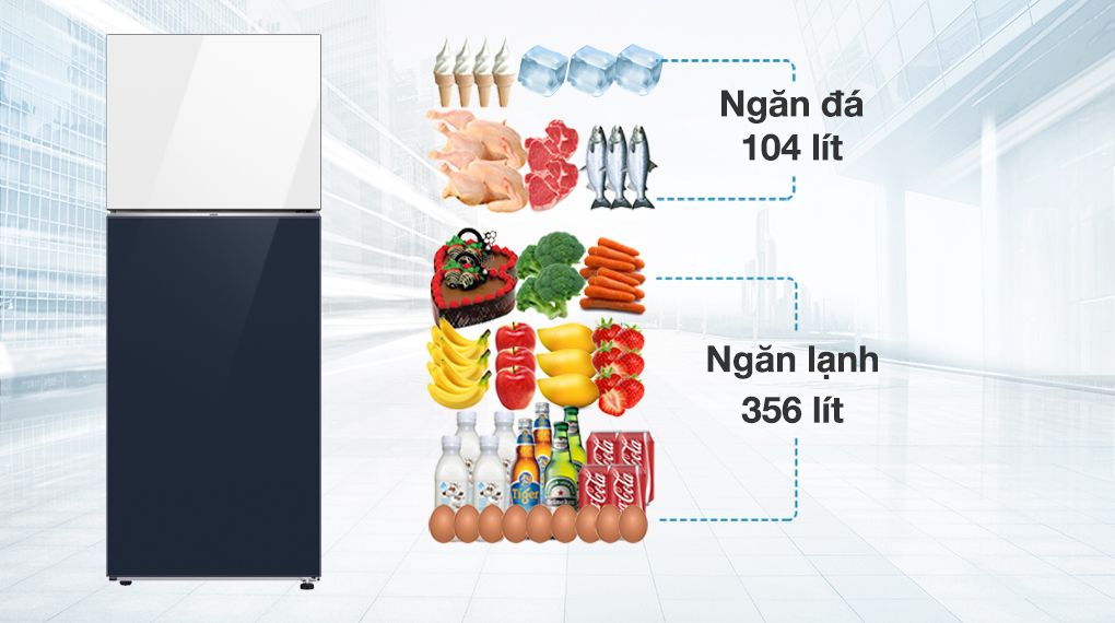 Tủ lạnh Samsung Inverter 460 lít Bespoke RT47CB66868ASV - hình 2