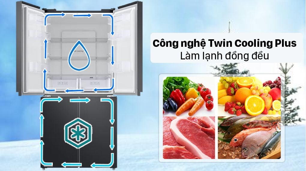 Tủ lạnh Samsung Inverter 488 lít RF48A4000B4/SV - hình 1
