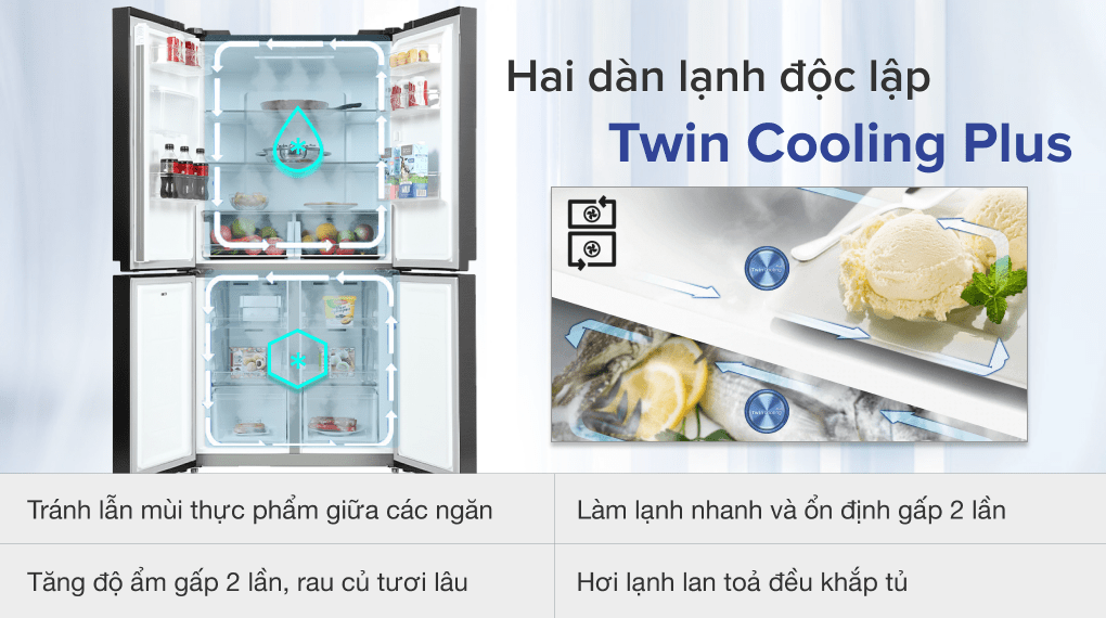 Tủ lạnh Samsung Inverter 488 lít RF48A4010B4/SV - hình 1