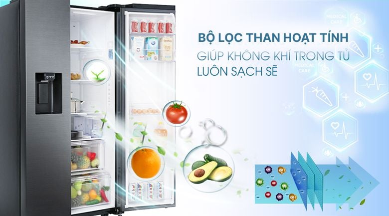Tủ lạnh Samsung Inverter 635 lít RS64R5301B4/SV - hình 4