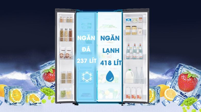 Tủ lạnh Samsung Inverter 655 lít RS62R5001B4/SV - hình 2