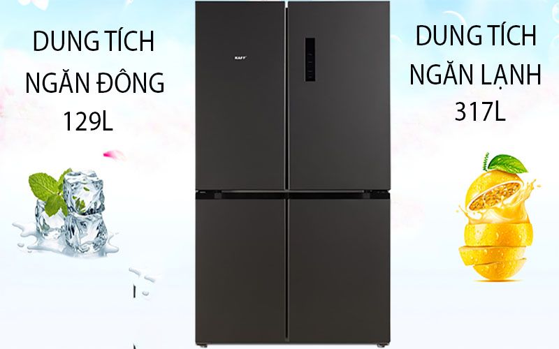 Tủ lạnh Side By Side Kaff KF-BCD446W - Hàng chính hãng - hình 1