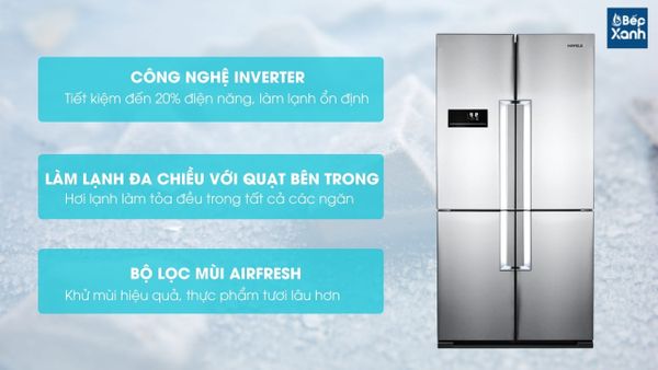 Tủ lạnh 4 Cánh Hafele HF-SBSIB 539.16.230 - hình 4