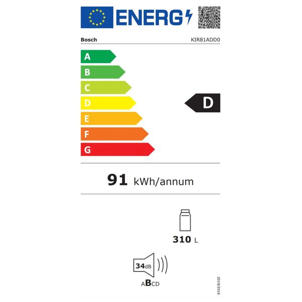 Tủ lạnh âm tủ Bosch 310 lít KIR81ADD0 Series 6 - hình 6