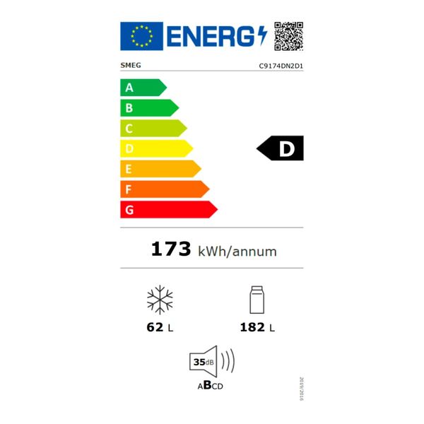 Tủ lạnh âm tủ Inverter Smeg 244 lít C9174DN2D1 Universale - hình 7