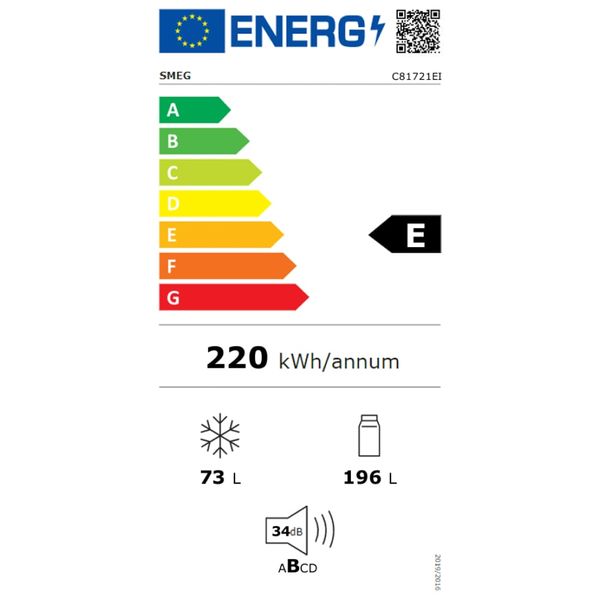 Tủ lạnh âm tủ Smeg 269 lít C81721EI Universale - hình 3