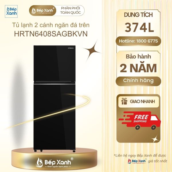 Tủ Lạnh Hitachi HRTN6408SGBKVN 374L Chính Hãng