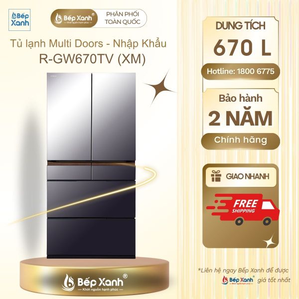Tủ lạnh Hitachi Inverter 670 lít R-GW670TV (XM)