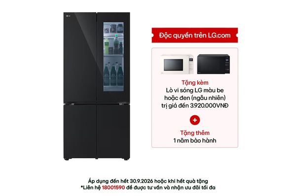 Tủ lạnh LG French Door mặt gương màu đen 617L LFB61BLGAI